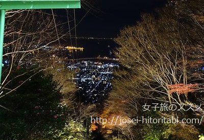 摩耶山ケーブルカーから見る夜景